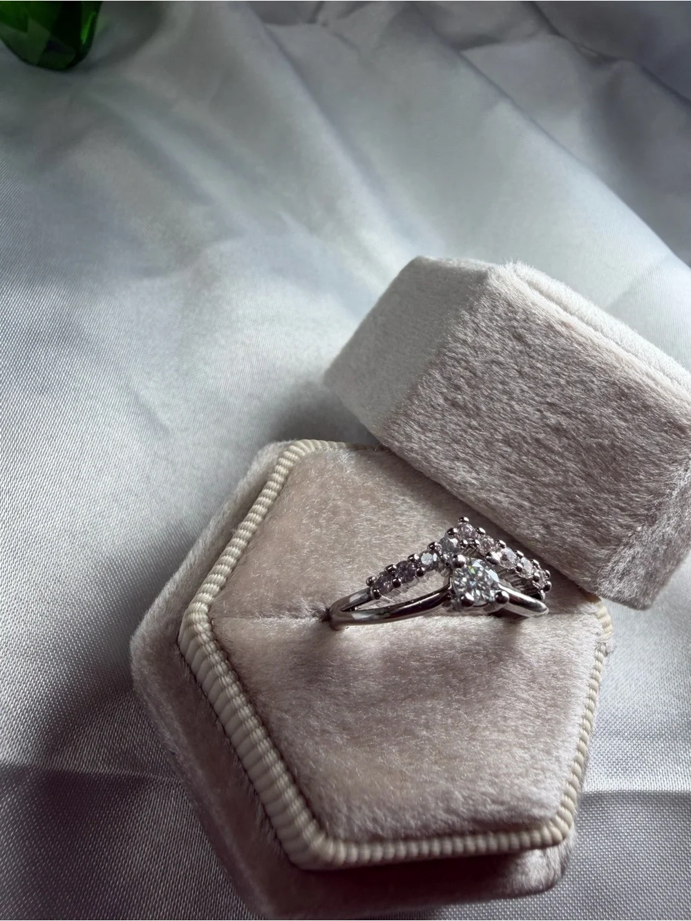 Round Cut Moissanite Ring | Size 6 | 925 Sterling Silver | Bridal Style | NEW